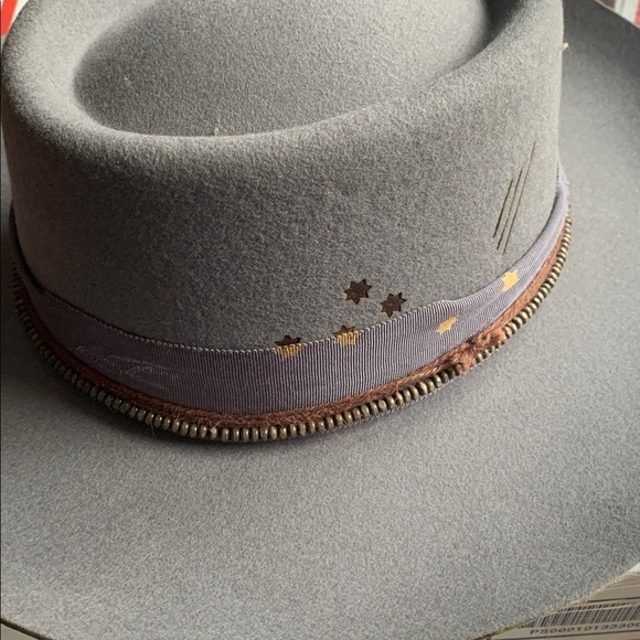 Free People Cosmic Round top Wool Felt Fedora with Celestial Medium